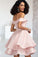 Mackenzie A-line Short/Mini Stretch Crepe Homecoming Dress With Cascading Ruffles HLP0020540