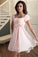 Sienna A-line Square Short/Mini Chiffon Satin Homecoming Dress With Beading Bow Ruffle HLP0020597