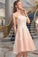 Natalie A-line Square Knee-Length Tulle Homecoming Dress With Beading HLP0020543