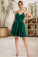 Simone A-line V-Neck Short/Mini Silky Satin Homecoming Dress HLP0020463