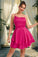 Charlize A-line Asymmetrical Short/Mini Silky Satin Homecoming Dress HLP0020481