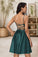Elianna A-line Sweetheart Short/Mini Satin Homecoming Dress HLP0020497