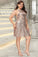 Angel A-line Scoop Short/Mini Sequin Homecoming Dress With Sequins HLP0020584