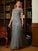 Kassidy A-Line/Princess Tulle Lace Scoop Short Sleeves Floor-Length Mother of the Bride Dresses HLP0020310