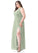 Alivia Sheath/Column Floor Length Natural Waist Straps Stretch Satin Sleeveless Bridesmaid Dresses