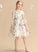 Girl Flower Scoop Dress Knee-length Flower Girl Dresses Ball-Gown/Princess Neck Long Sleeves Kaylen - Lace