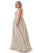 Scarlet Natural Waist A-Line/Princess Sleeveless One Shoulder Floor Length Bridesmaid Dresses