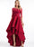 Dahlia Prom Dresses Neck Asymmetrical Sequins A-Line Scoop Satin With