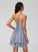 Homecoming With V-neck A-Line Mikaela Short/Mini Jersey Sequins Dress Homecoming Dresses
