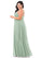 Yasmin Floor Length A-Line/Princess Sleeveless Spaghetti Staps Natural Waist Bridesmaid Dresses