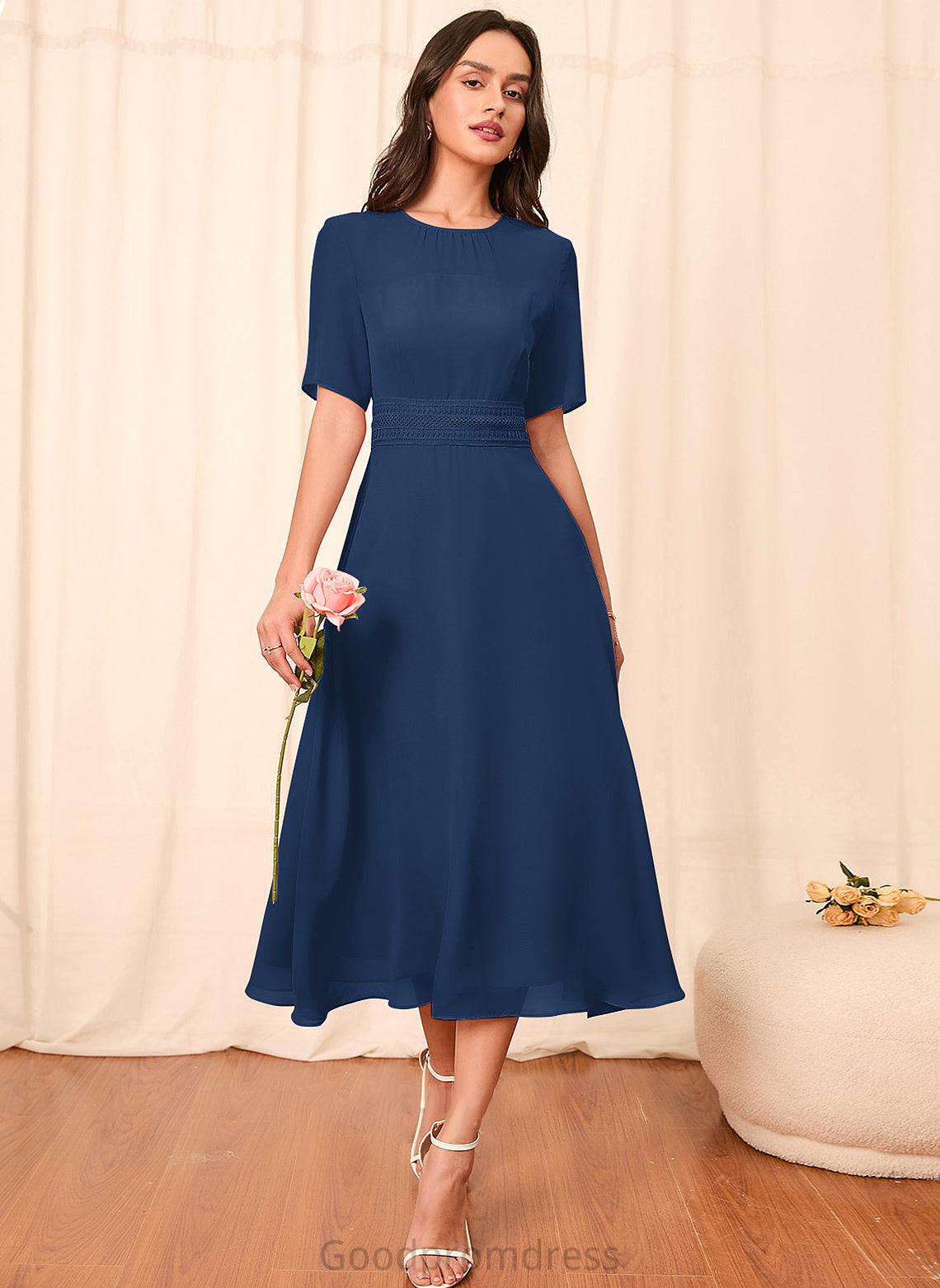 Sleeve Sleeves Fabric Silhouette Length Knee-Length A-Line Straps Paityn Scoop Natural Waist A-Line/Princess Bridesmaid Dresses