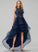 Beading Prom Dresses Scoop Ball-Gown/Princess Tulle Neck Sequins Esperanza Lace With Asymmetrical