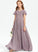 Floor-Length With Junior Bridesmaid Dresses Haven Ruffle V-neck A-Line Chiffon