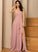 Ruffle SplitFront Floor-Length A-Line Fabric Silhouette Neckline Length Embellishment V-neck Allyson Floor Length Bridesmaid Dresses