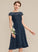 ScoopNeck Length Fabric Neckline Silhouette Bow(s) Knee-Length Sequins A-Line Embellishment Ashlee A-Line/Princess Bridesmaid Dresses