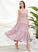 V-neck Length Silhouette Tea-Length Neckline Fabric Polyester Straps A-Line Lindsay Sleeveless A-Line/Princess Bridesmaid Dresses