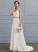 Sequins Train Sweep Wedding Dresses Dress Ruffle A-Line Beading Lace V-neck Diana Chiffon With Wedding