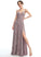 Silhouette Length V-neck Fabric Floor-Length Embellishment Neckline A-Line SplitFront Catherine A-Line/Princess Satin Bridesmaid Dresses
