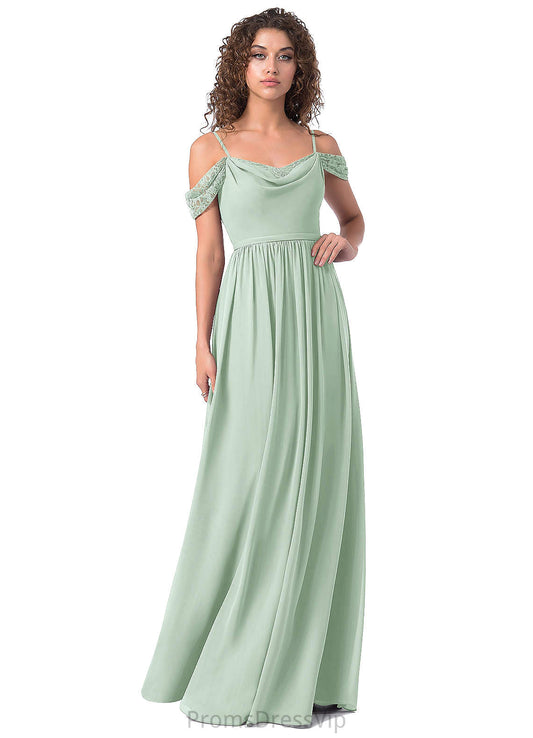 Jaelynn Natural Waist V-Neck A-Line/Princess Sleeveless Floor Length Bridesmaid Dresses