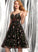 Beading Homecoming A-Line V-neck Dress Sequins Jordyn Lace With Knee-Length Lace Homecoming Dresses