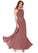 Olga Sleeveless Sheath/Column Natural Waist Straps Floor Length Satin Bridesmaid Dresses