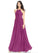 Lucille A-Line/Princess V-Neck Natural Waist Floor Length Bridesmaid Dresses