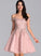 Beading Homecoming Dresses Lace Homecoming With A-Line Off-the-Shoulder Alondra Short/Mini Dress Tulle