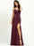 Sheath/Column Kathryn Ruffle Floor-Length Front Split V-neck With Prom Dresses