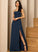 Fabric Neckline Silhouette SplitFront Length Embellishment SquareNeckline A-Line Floor-Length Aniyah A-Line/Princess Natural Waist Bridesmaid Dresses