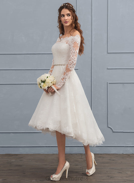 Asymmetrical Lace Wedding Dresses Urania Dress A-Line Wedding With Beading