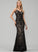 Sequins Iliana Floor-Length V-neck Sequined With Trumpet/Mermaid Prom Dresses