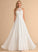 Deanna Dress Neck Wedding Dresses Floor-Length Chiffon High A-Line Wedding