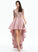 Asymmetrical Lucile Prom Dresses Neck Sequins Scoop A-Line With Satin Lace