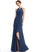 Neckline Ruffle Length A-Line Silhouette Fabric Embellishment Halter Floor-Length SplitFront Lesly Sleeveless Bridesmaid Dresses