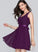 Chiffon Dress Lace Homecoming Dresses V-neck Caroline Short/Mini Homecoming With A-Line Bow(s)