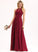 Neck Melina Floor-Length A-Line Prom Dresses Scoop Chiffon Lace