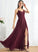 A-Line Ruffle V-neck Floor-Length Length Embellishment Fabric Silhouette Neckline SplitFront Adison One Shoulder Bridesmaid Dresses