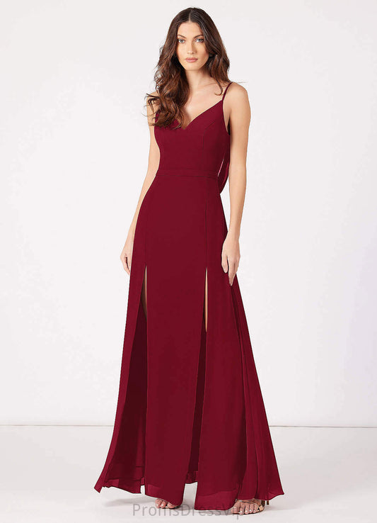 Irene Floor Length Sleeveless A-Line/Princess Natural Waist Scoop Bridesmaid Dresses