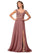 Kendal V-Neck Natural Waist Sleeveless Floor Length A-Line/Princess Bridesmaid Dresses