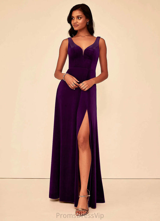 Deanna Natural Waist Sleeveless Scoop Floor Length A-Line/Princess Bridesmaid Dresses