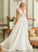 Halter Train Wedding Dress A-Line Lace Chiffon Wedding Dresses Sweep Scarlett