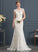 Lace Train Lilyana Neck Wedding Scoop Trumpet/Mermaid Dress Wedding Dresses Sweep