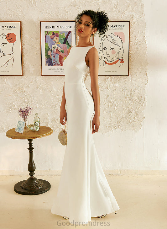 Scoop Floor-Length Trumpet/Mermaid Wedding Dresses Wedding Dress Nyasia Neck