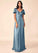 Chloe V-Neck A-Line/Princess Empire Waist Sleeveless Floor Length Bridesmaid Dresses