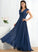 Silhouette A-Line Fabric Neckline Floor-Length Ruffle Length Embellishment V-neck Rayna A-Line/Princess Floor Length Bridesmaid Dresses