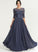 Kailee Prom Dresses Neck With Sequins Floor-Length Scoop A-Line Chiffon