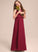 Neck Scoop Floor-Length A-Line Ruffles With Dakota Chiffon Junior Bridesmaid Dresses