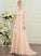 V-neck Wedding Dresses Train Wedding A-Line Dress Kira Sweep Tulle