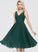 A-Line Silhouette Fabric Neckline Sleeve Length V-neck Knee-Length Irene Natural Waist A-Line/Princess Floor Length Bridesmaid Dresses