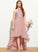 Courtney Lace Junior Bridesmaid Dresses Scoop A-Line Chiffon Asymmetrical Neck